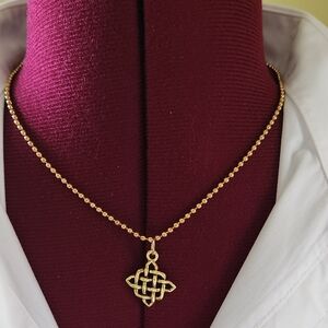 Golden Celtic Knot Necklaces